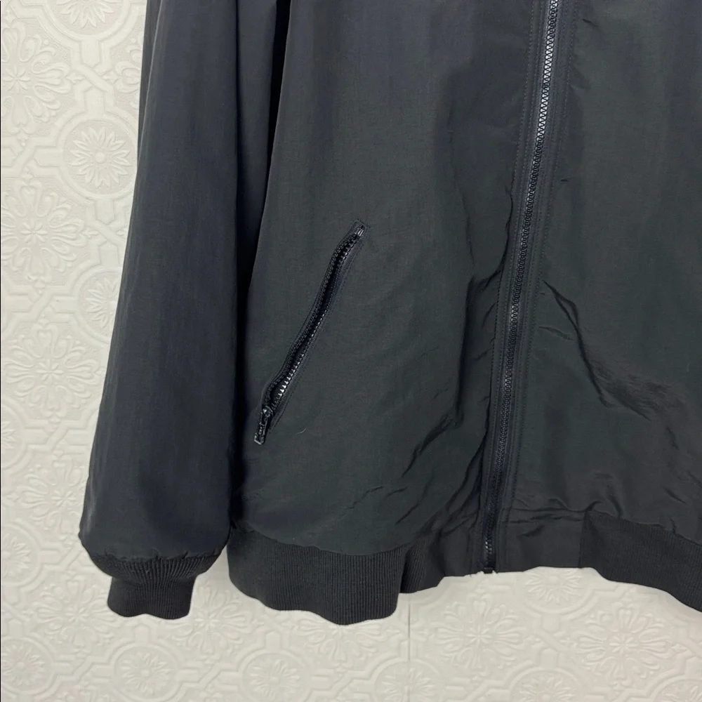 Vintage LL‎ Bean Warm Up Jacket Black Blue Fleece Lined Mens XL Tall zip Outdoor